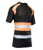ECO RIVAL T-SHIRT BLACK/ORANGE