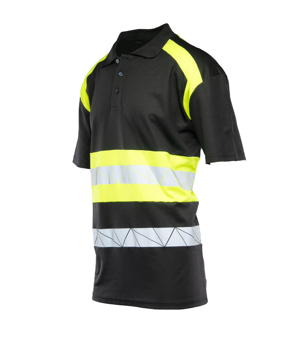 ECO RIVAL POLO SHIRT BLACK/YELLOW