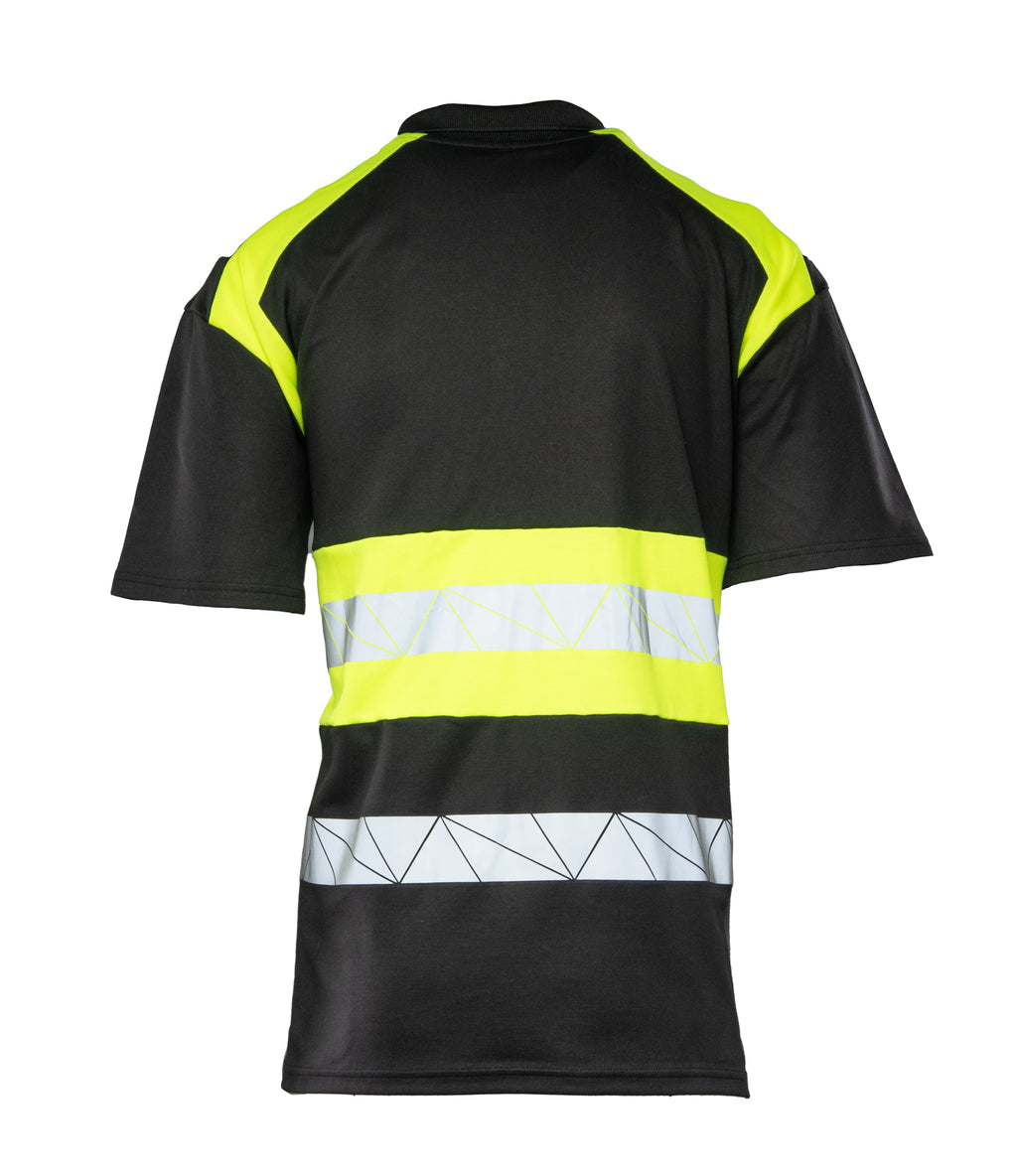 ECO RIVAL POLO SHIRT BLACK/YELLOW