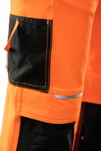 TROUSERS WITH REFLECTIVE ORANGE SKF006 CAT II