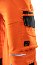 BIB PANTS. FLASH WARNING ORANGE SKF005 CAT II