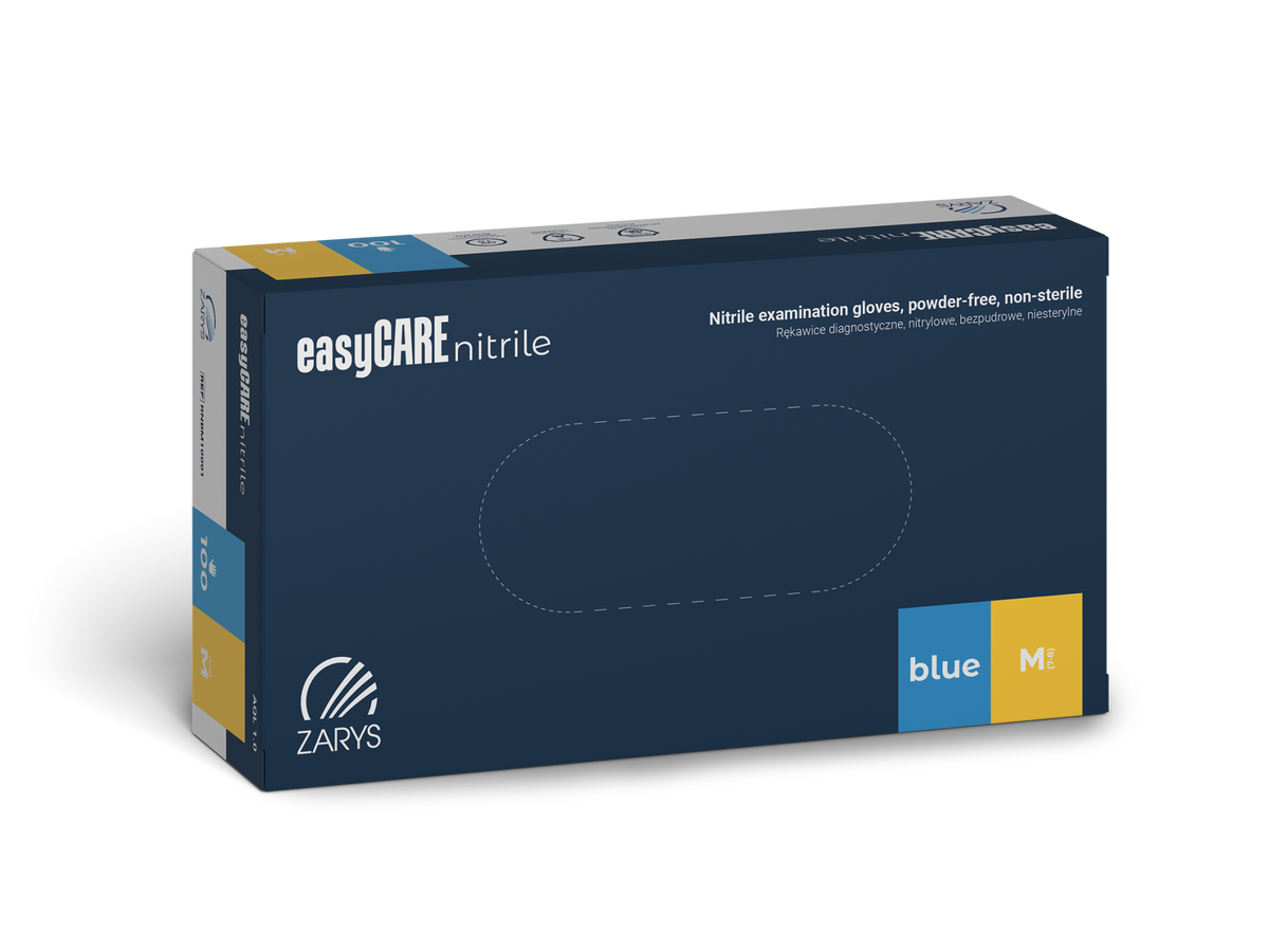 GLOVES EASYCARE NITRILE BLUE(A100)