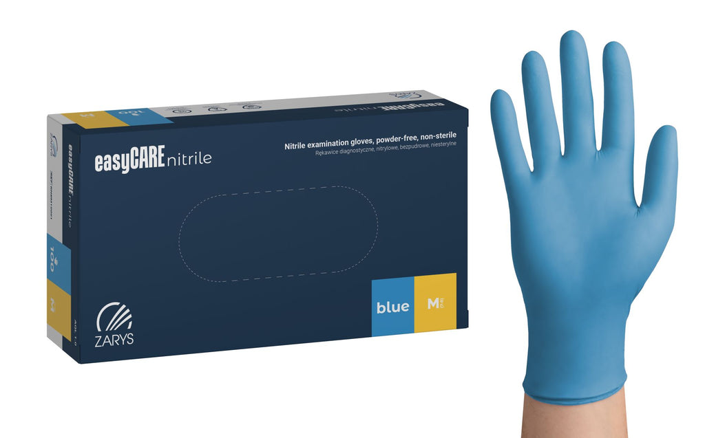 GLOVES EASYCARE NITRILE BLUE(A100)