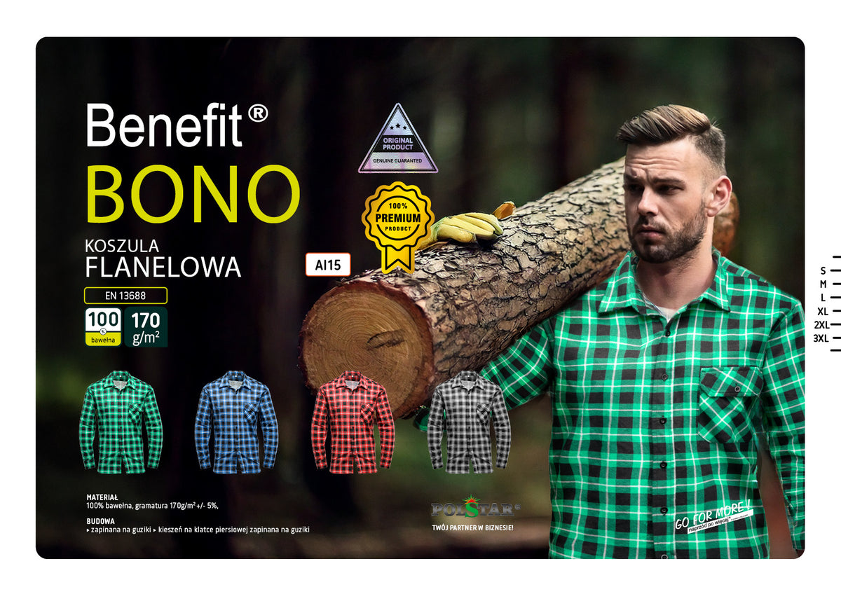 BONO FLANNEL SHIRT BLUE