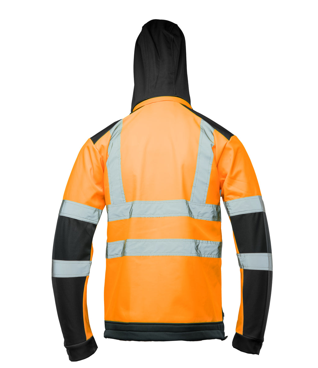 SOFTSHELL INSERT NAVY BLUE BF005 WITH REFLECTIVE STRIPES. CAT 2 class2 orange