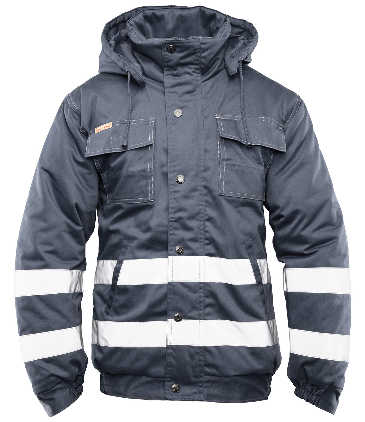 BRIXTON SNOW INSULATED JACKET STEEL / REFLECTIVE STRIPES