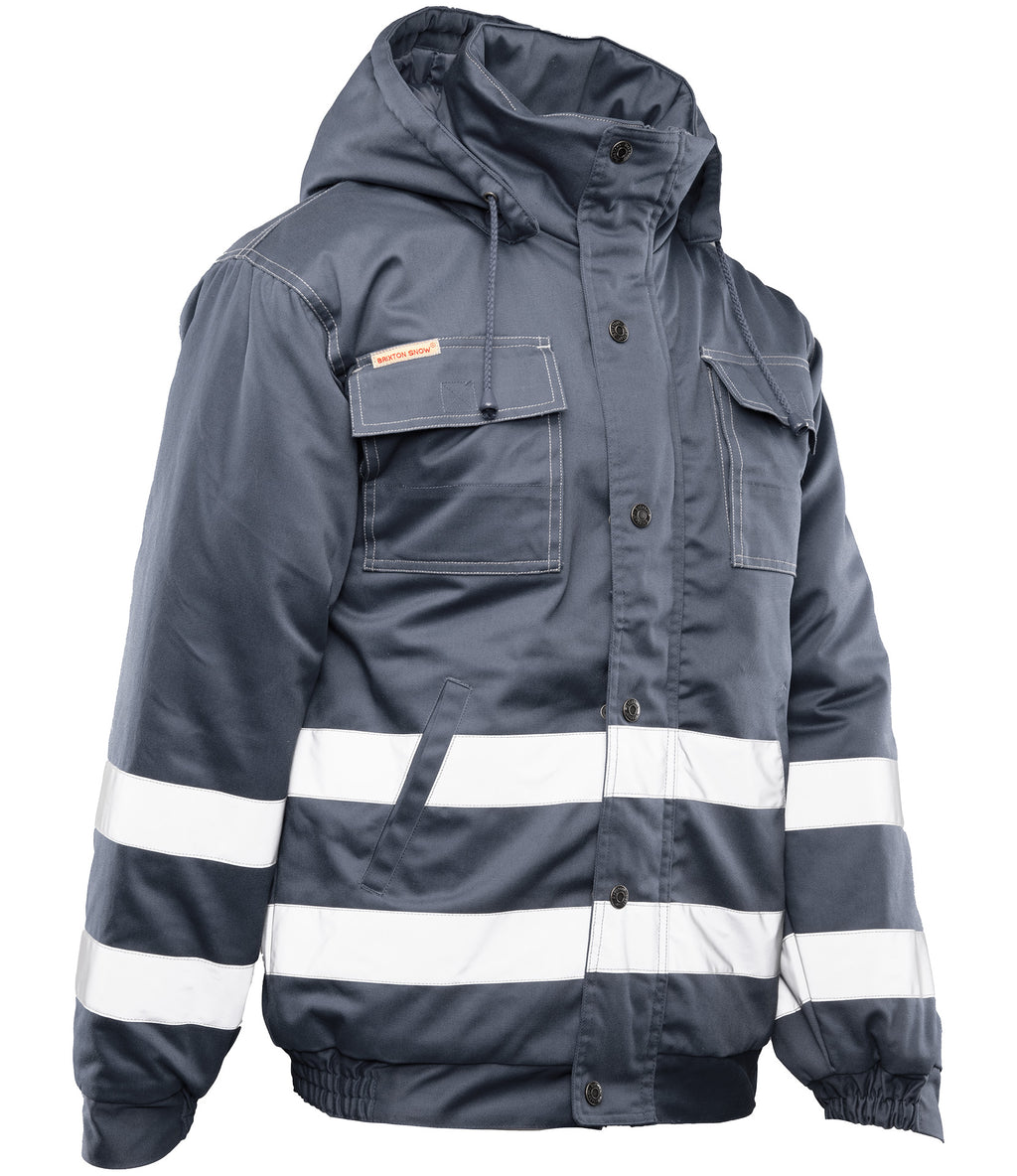 BRIXTON SNOW INSULATED JACKET STEEL / REFLECTIVE STRIPES
