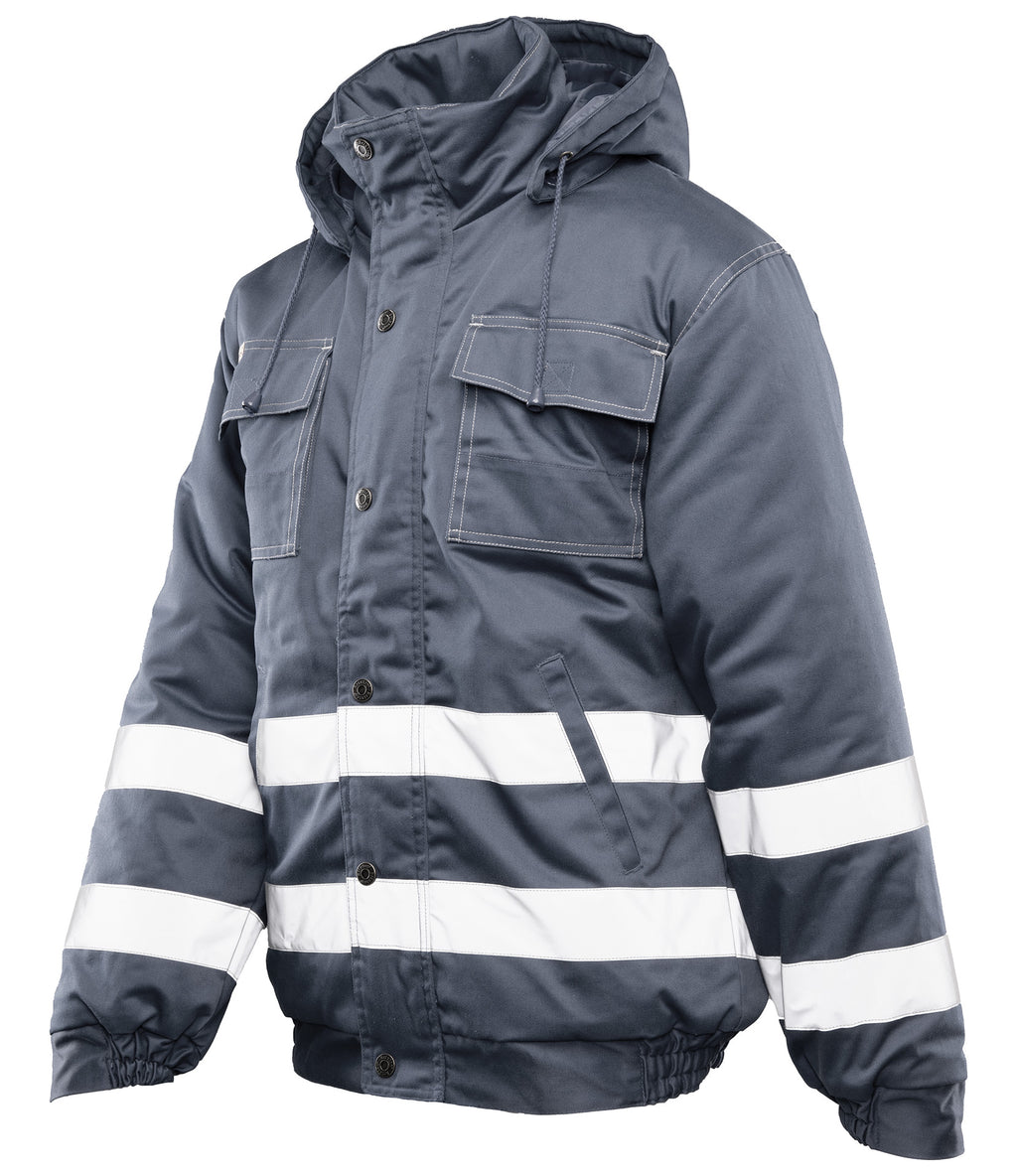 BRIXTON SNOW INSULATED JACKET STEEL / REFLECTIVE STRIPES