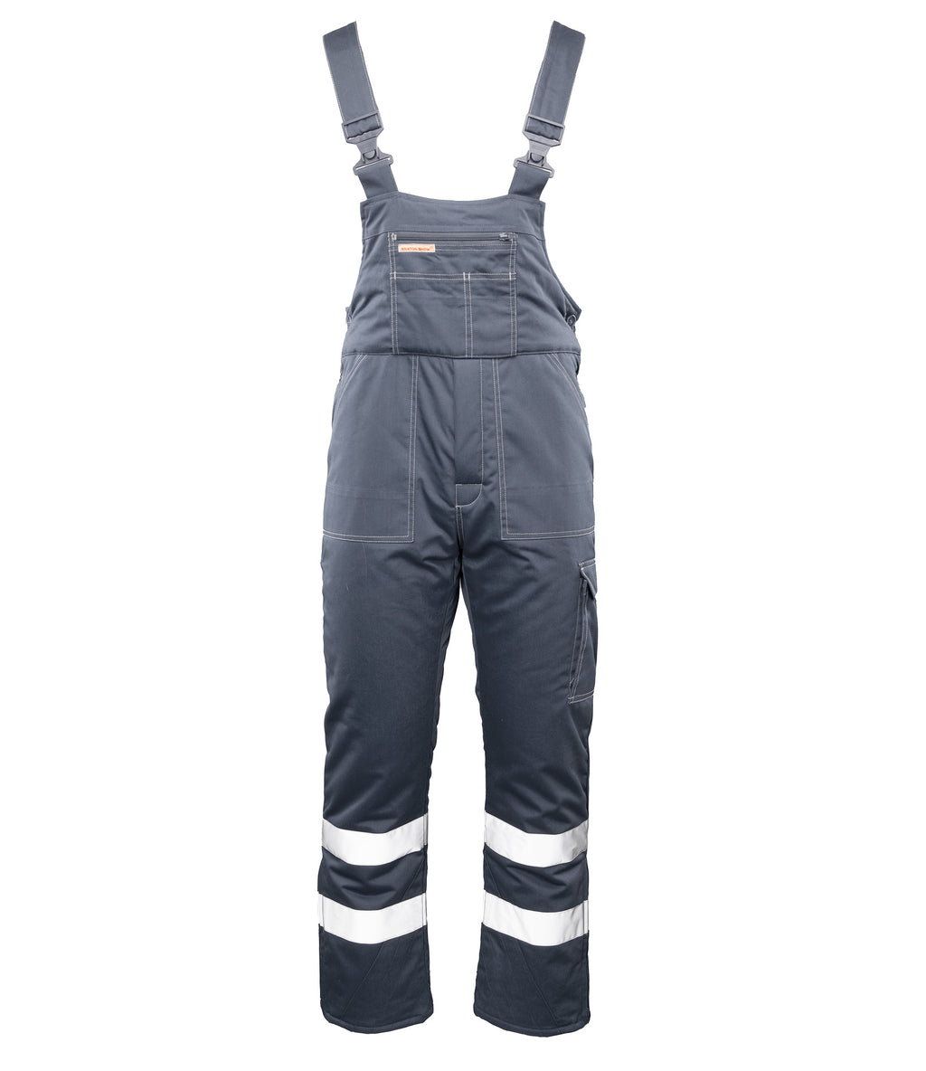 BRIXTON SNOW BIB-PANTS INSULATED STEEL / REFLECTIVE STRIPES
