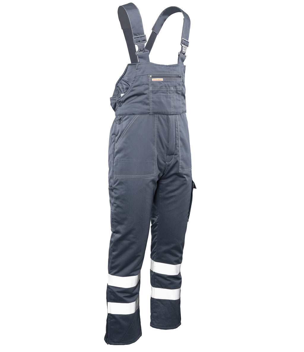BRIXTON SNOW BIB-PANTS INSULATED STEEL / REFLECTIVE STRIPES