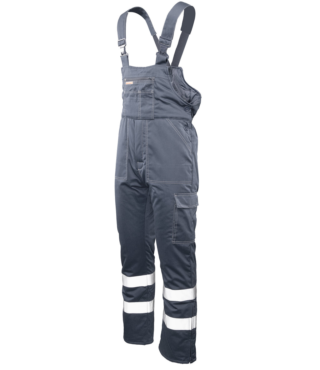 BRIXTON SNOW BIB-PANTS INSULATED STEEL / REFLECTIVE STRIPES