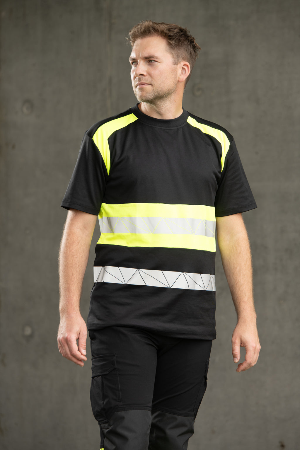 ECO RIVAL T-SHIRT BLACK/YELLOW