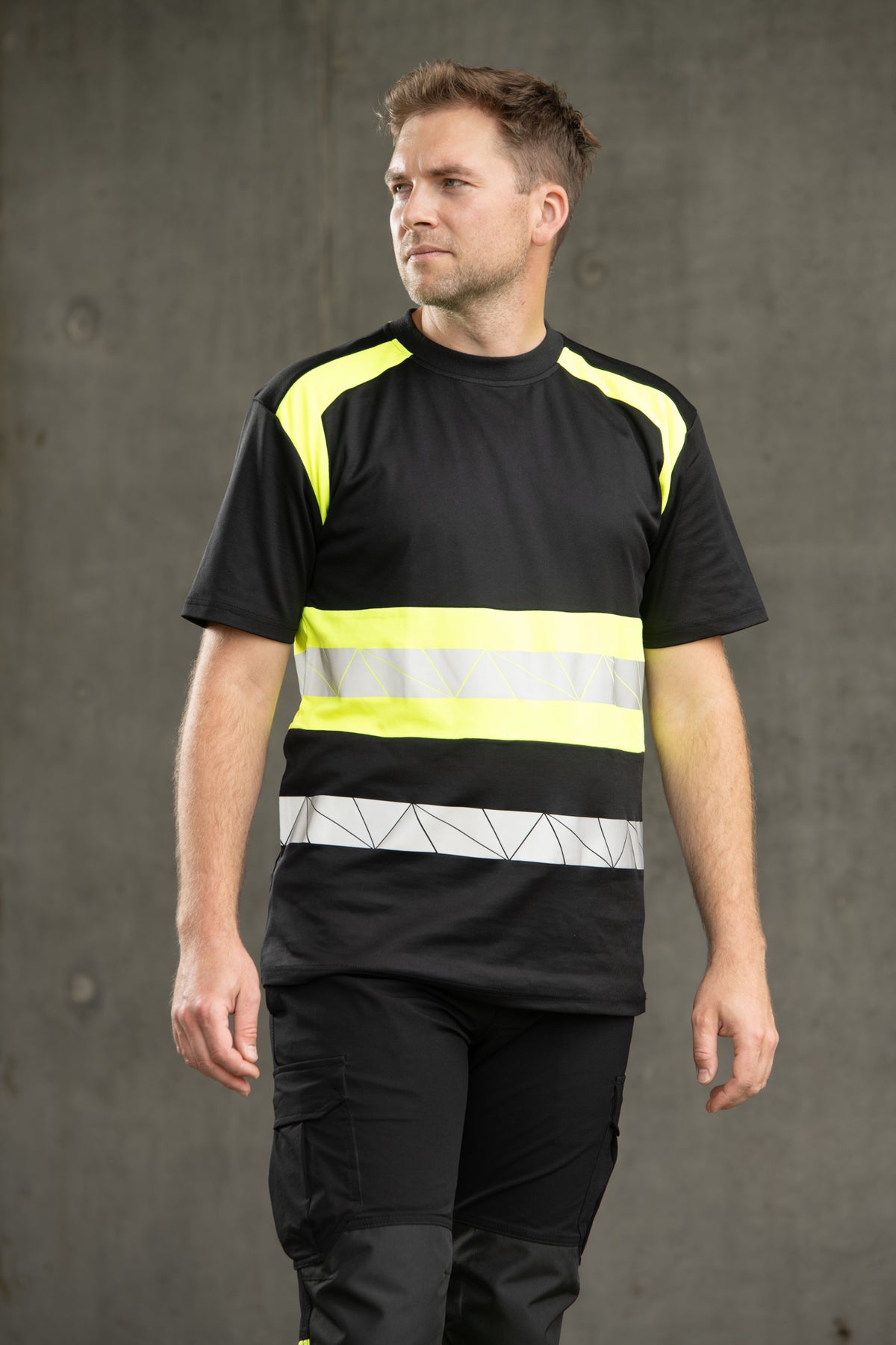 ECO RIVAL T-SHIRT BLACK/YELLOW