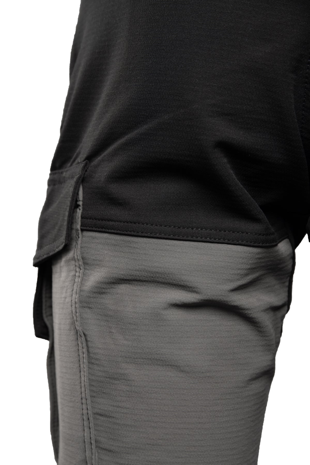 TRAIL TROUSERS SHORT STEEL/BLACK