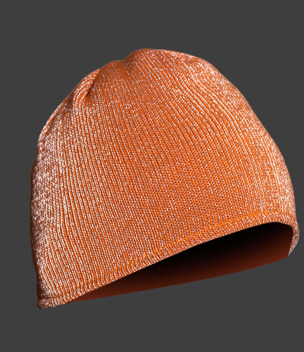 SEVEN KINGS CROSS KNITTED HAT IN ORANGE MELANGE