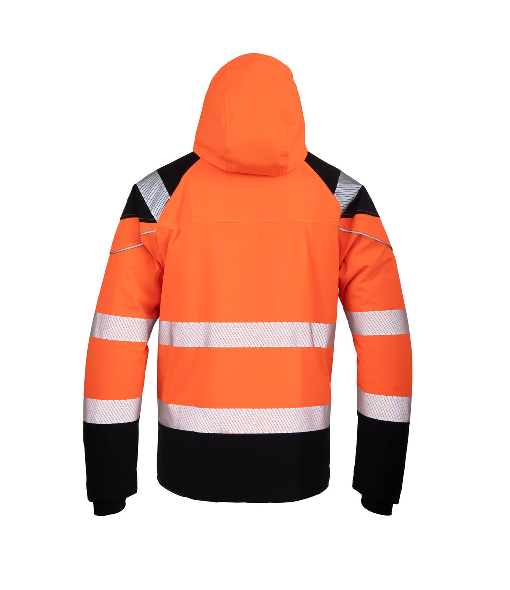 SEVEN KINGS FLASH INSULATED SOFTSHELL JACKET HIVI SKF007 ORANGE