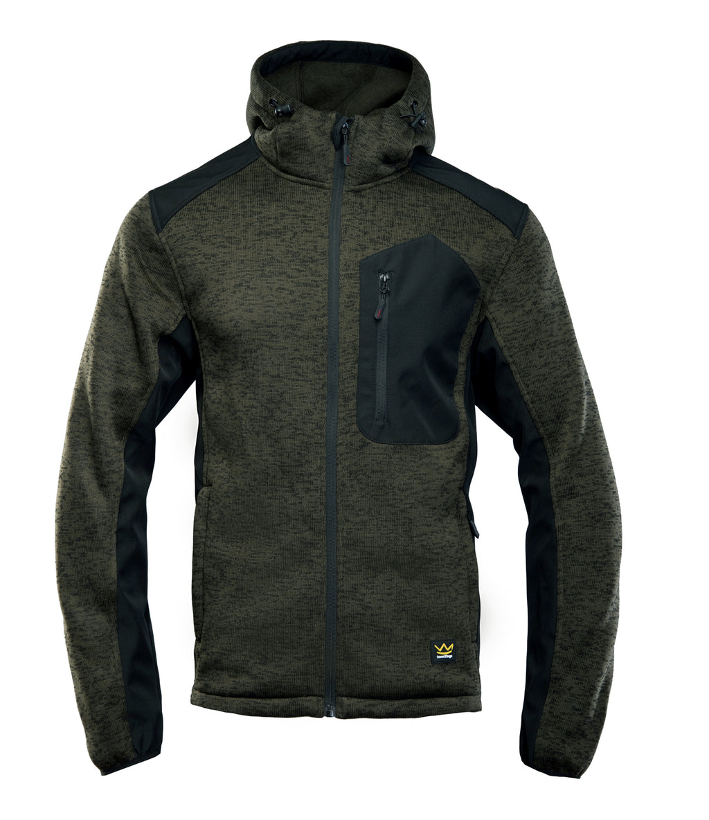 SEVEN KINGS KHAKI HOODED ZIP-UP SWEATSHIRT