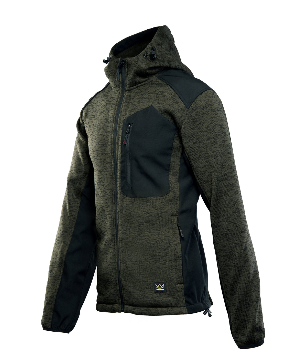 SEVEN KINGS KHAKI HOODED ZIP-UP SWEATSHIRT