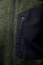 SEVEN KINGS KHAKI HOODED ZIP-UP SWEATSHIRT