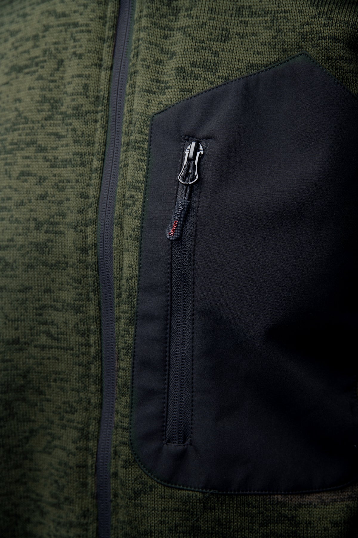 SEVEN KINGS KHAKI HOODED ZIP-UP SWEATSHIRT