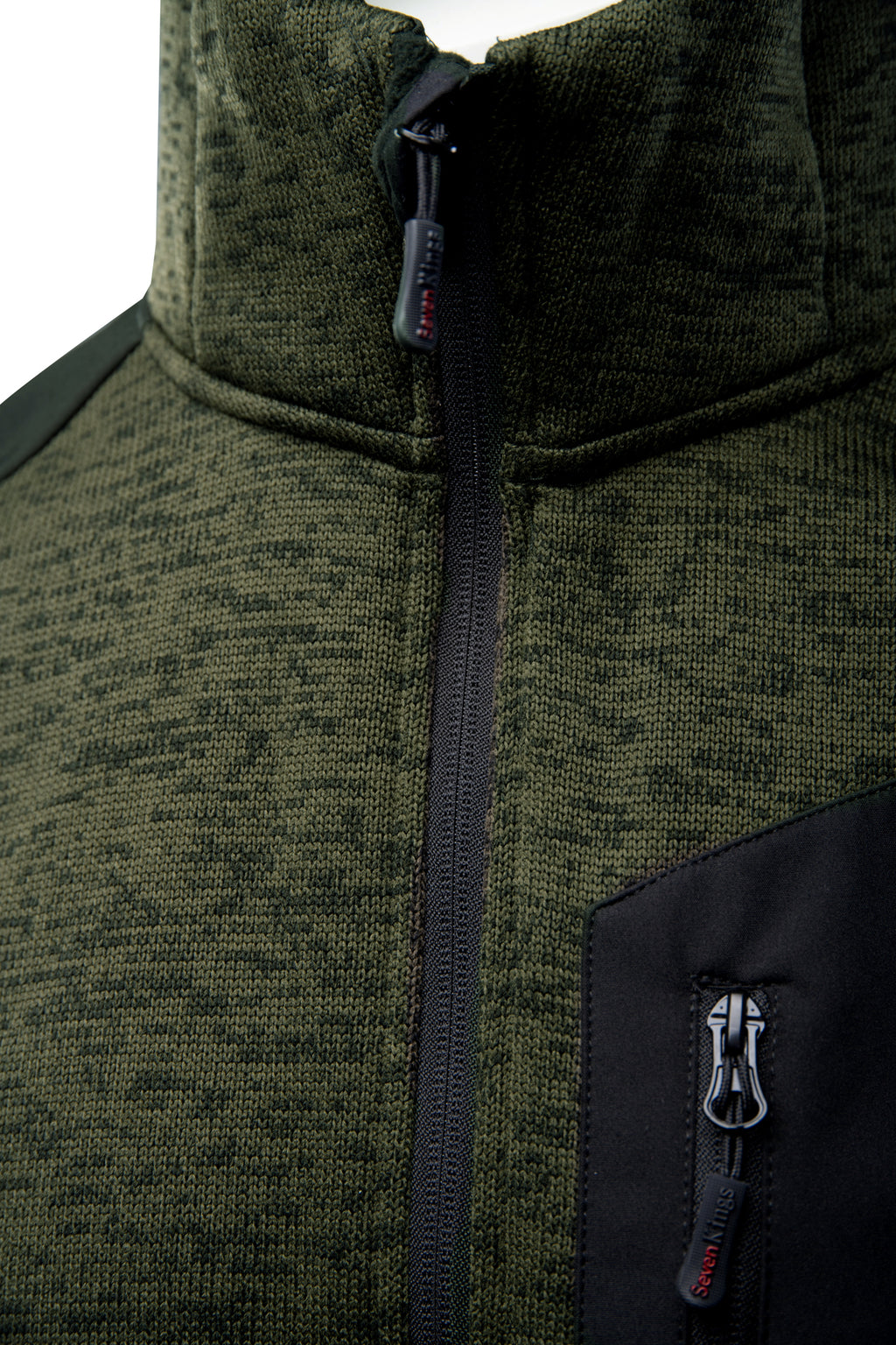 SEVEN KINGS KHAKI HOODED ZIP-UP SWEATSHIRT