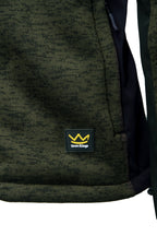 SEVEN KINGS KHAKI HOODED ZIP-UP SWEATSHIRT