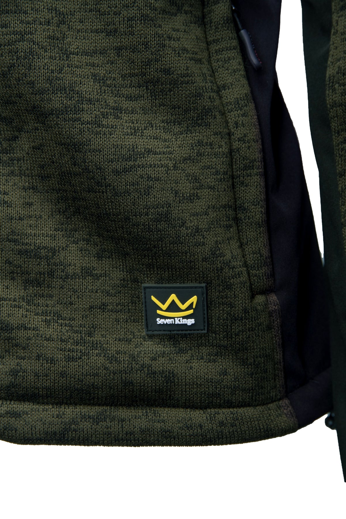 SEVEN KINGS KHAKI HOODED ZIP-UP SWEATSHIRT