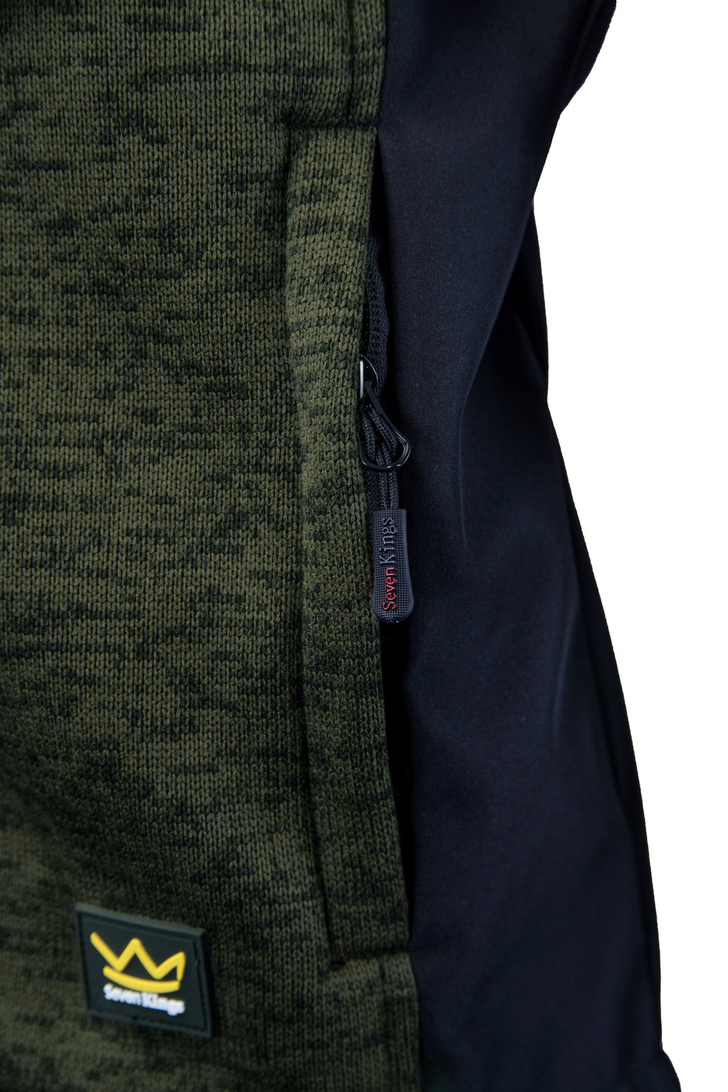SEVEN KINGS KHAKI HOODED ZIP-UP SWEATSHIRT