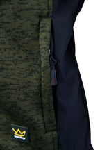 SEVEN KINGS KHAKI HOODED ZIP-UP SWEATSHIRT