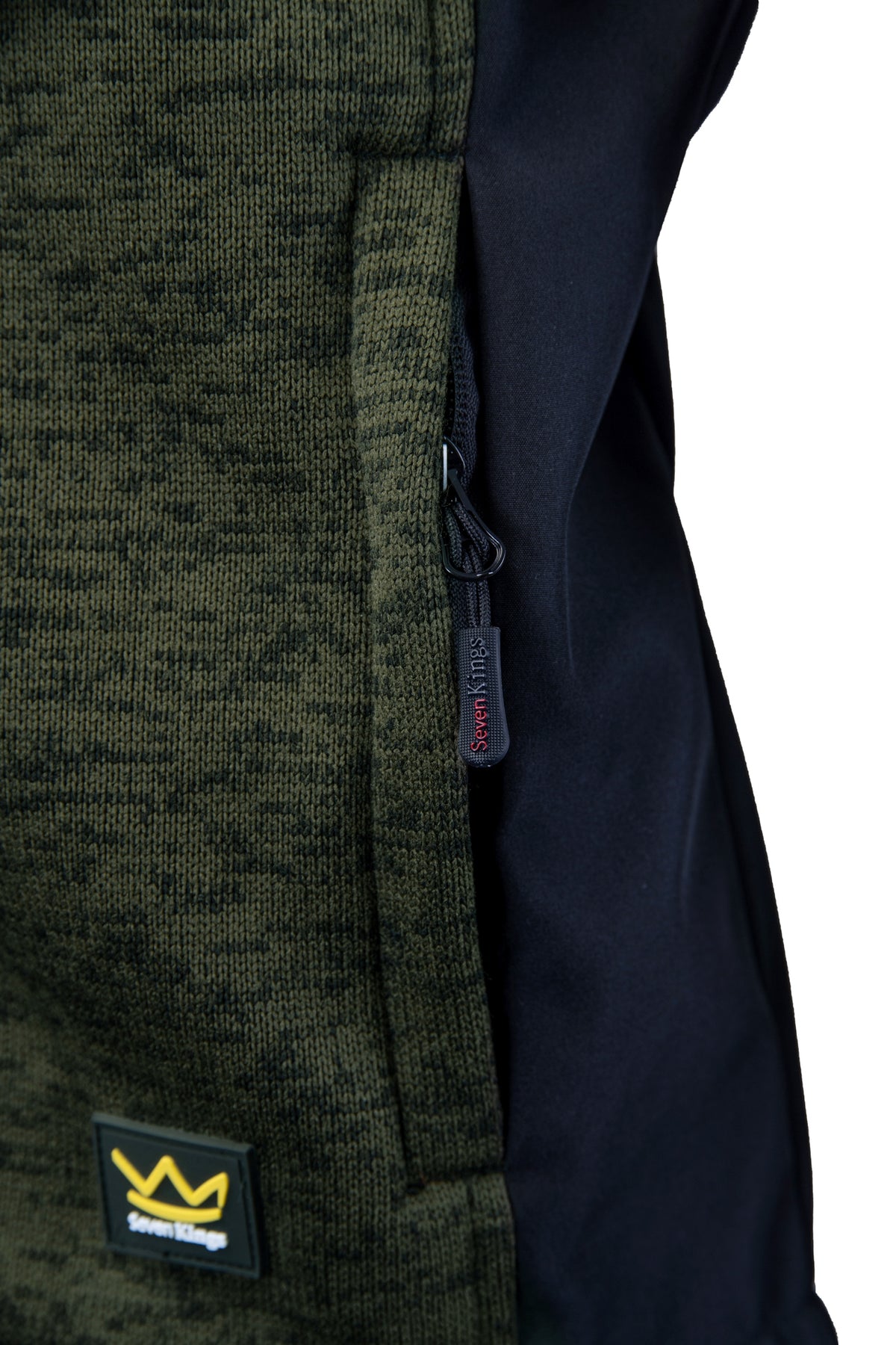 SEVEN KINGS KHAKI HOODED ZIP-UP SWEATSHIRT