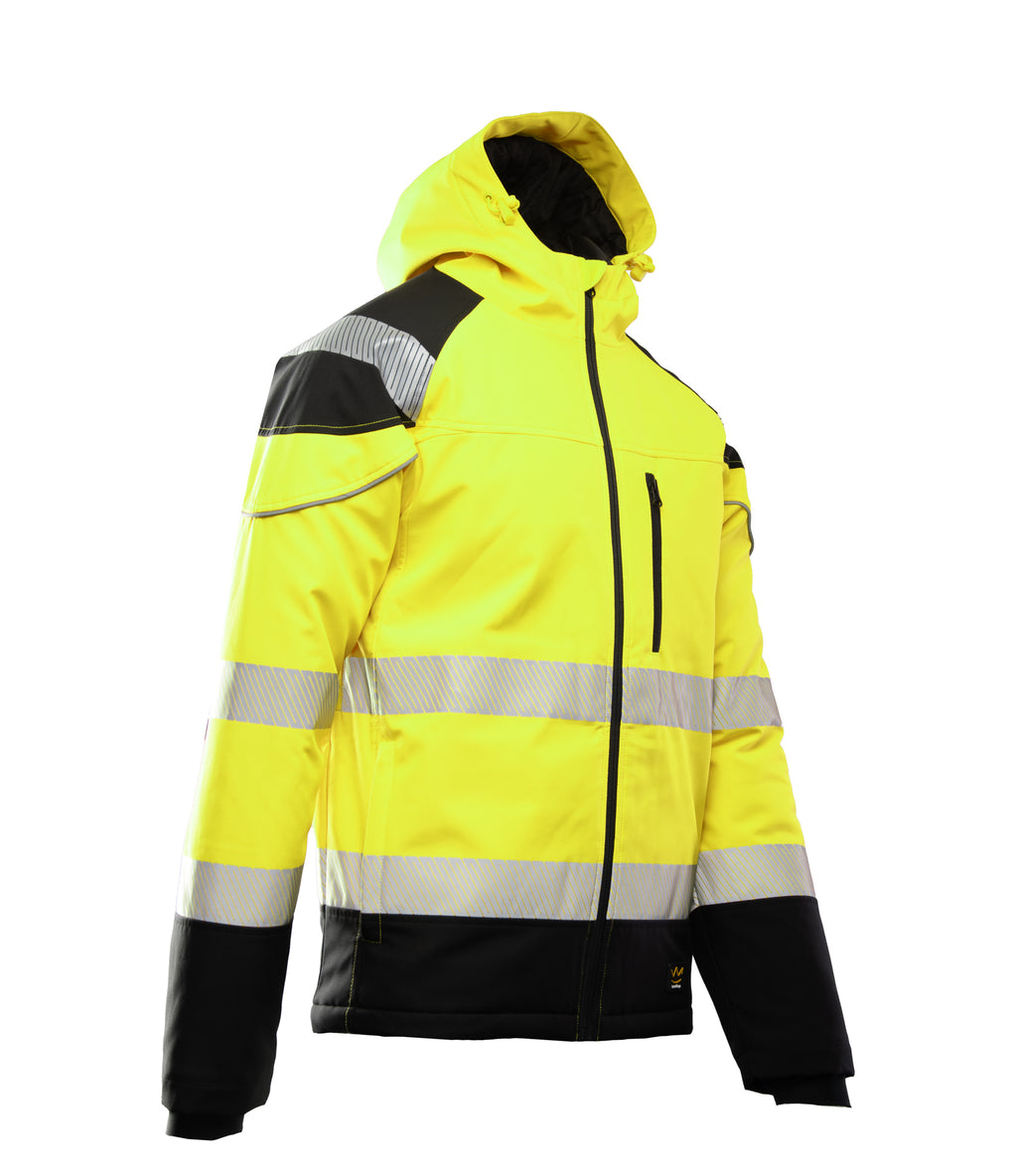 SEVEN KINGS FLASH INSULATED SOFTSHELL JACKET HIVI SKF007 YELLOW