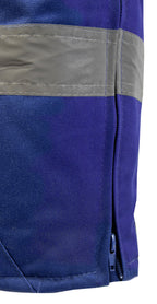 BRIXTON SNOW BIB- PANTS INSULATED BLUE / REFLECTIVE STRIPES
