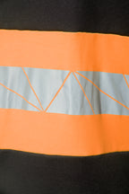 ECO RIVAL POLO SHIRT BLACK/ORANGE