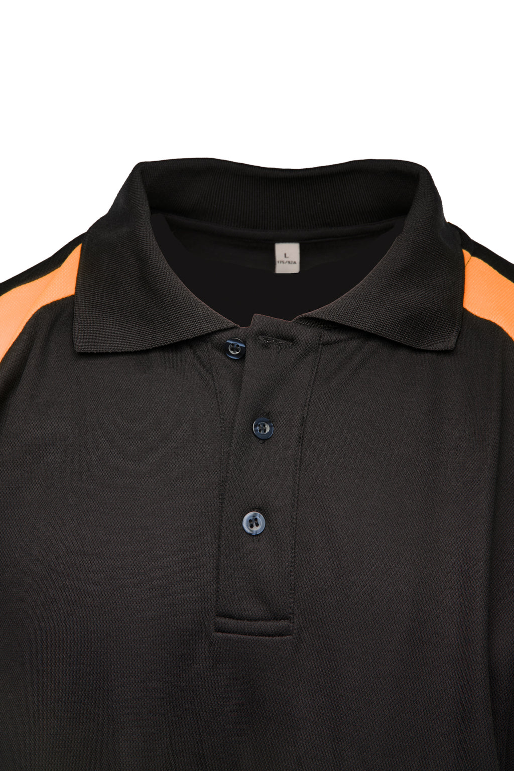 ECO RIVAL POLO SHIRT BLACK/ORANGE