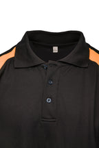 ECO RIVAL POLO SHIRT BLACK/ORANGE