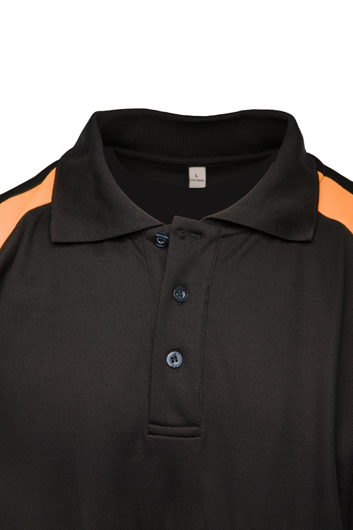 ECO RIVAL POLO SHIRT BLACK/ORANGE
