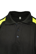 ECO RIVAL POLO SHIRT BLACK/YELLOW