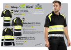 ECO RIVAL POLO SHIRT BLACK/ORANGE
