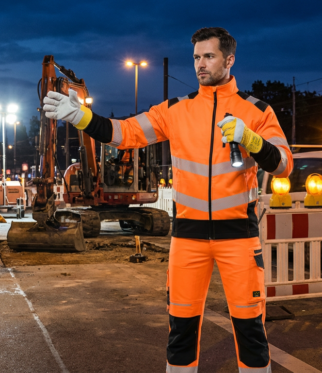 JACKET FLASH WITH REFLECTIVE ORANGE SKF004 CAT II