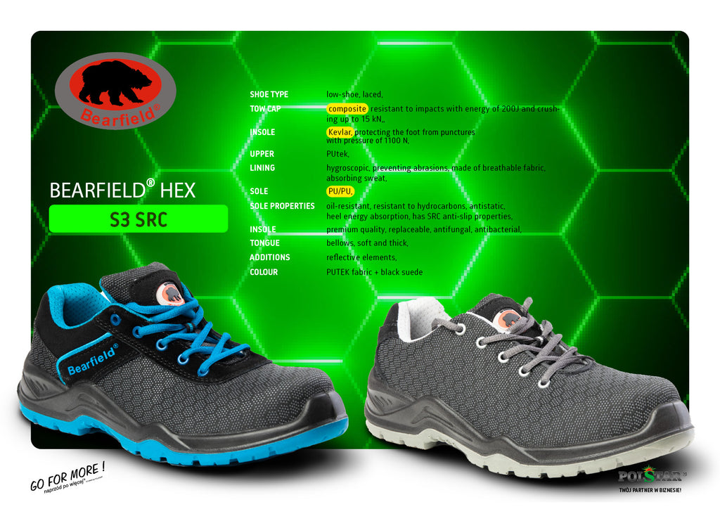 BEARFIELD LOW SHOE HEX S3 SRC BLUE