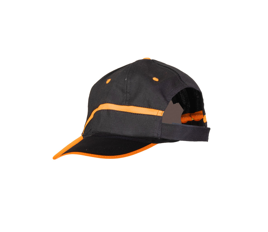 BASEBALL CAP BLACK/ORANGE