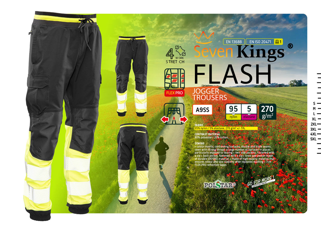 FLASH JOGGER TROUSERS SKF03Y BLACK/YELLOW CAT II