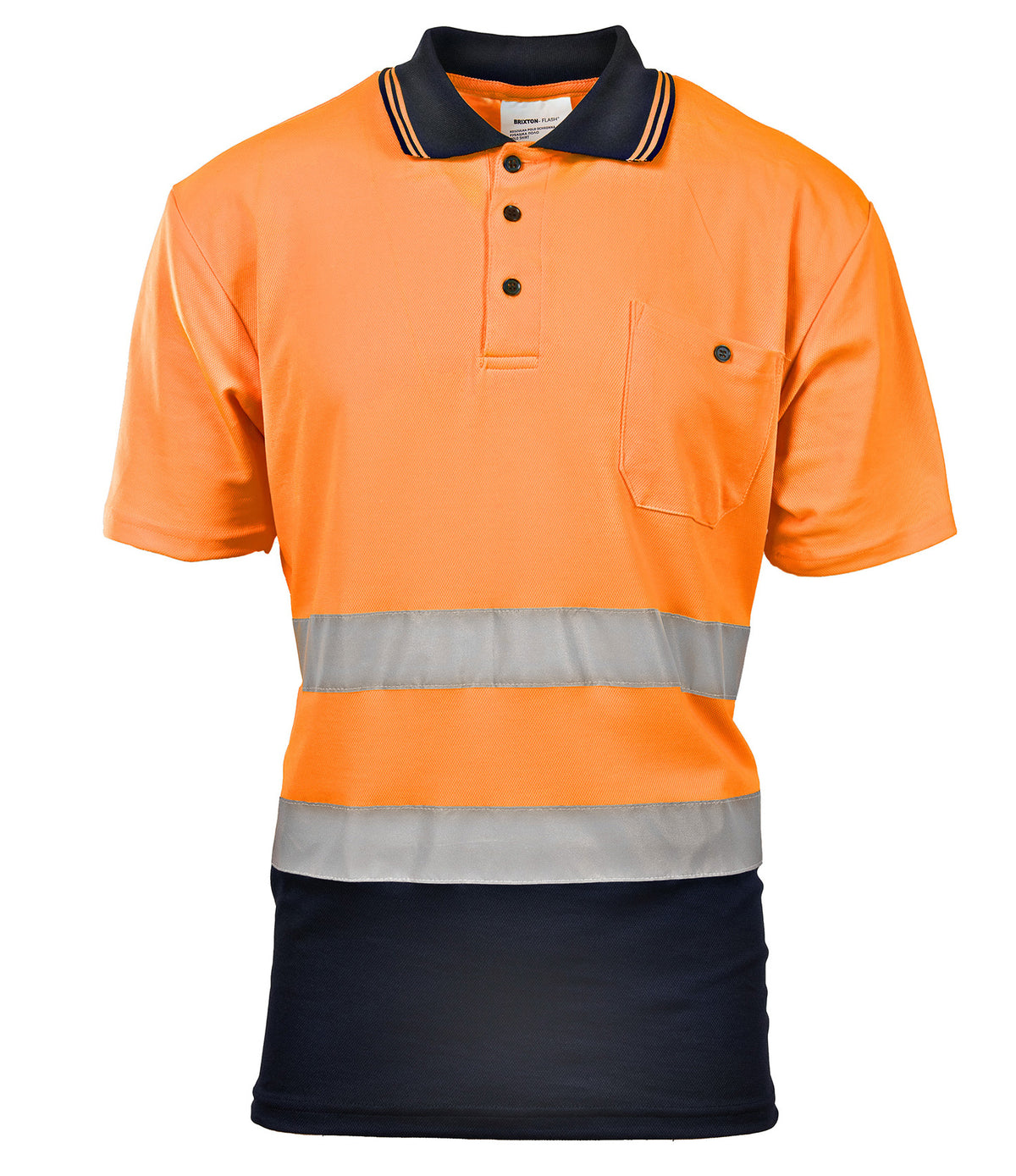 ECO RIVAL POLO SHIRT BLACK/ORANGE