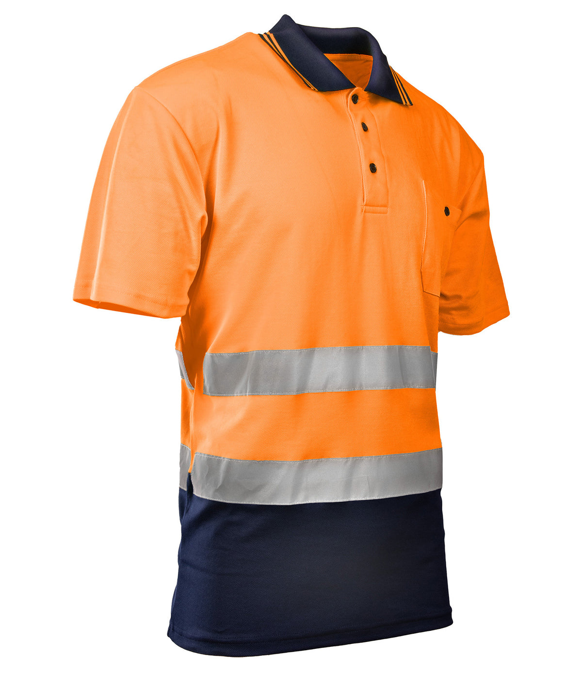 ECO RIVAL POLO SHIRT BLACK/ORANGE