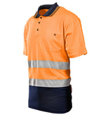 ECO RIVAL POLO SHIRT BLACK/ORANGE