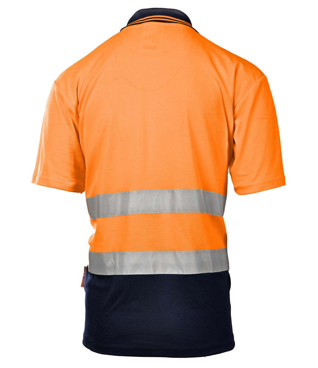 ECO RIVAL POLO SHIRT BLACK/ORANGE