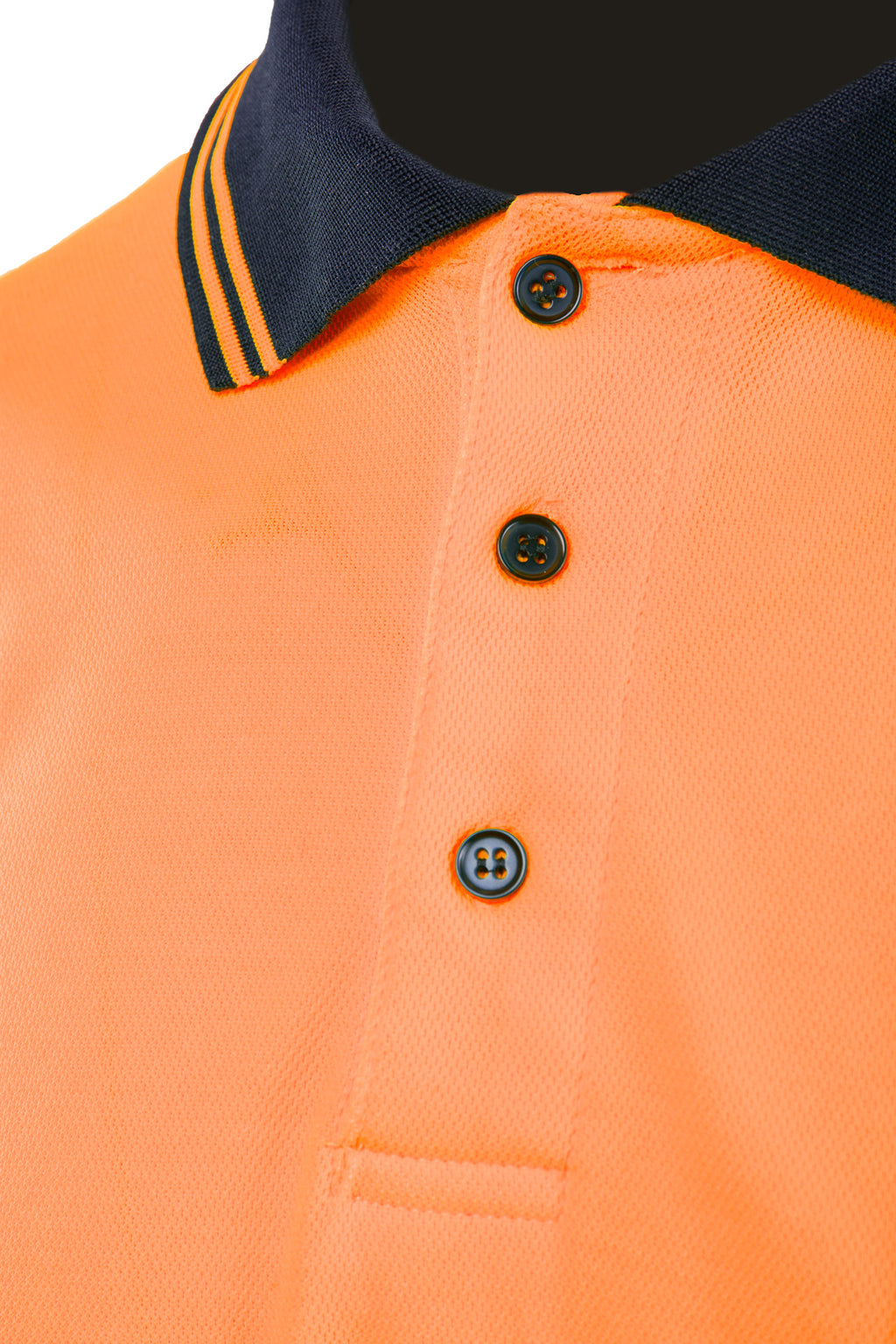 ECO RIVAL POLO SHIRT BLACK/ORANGE