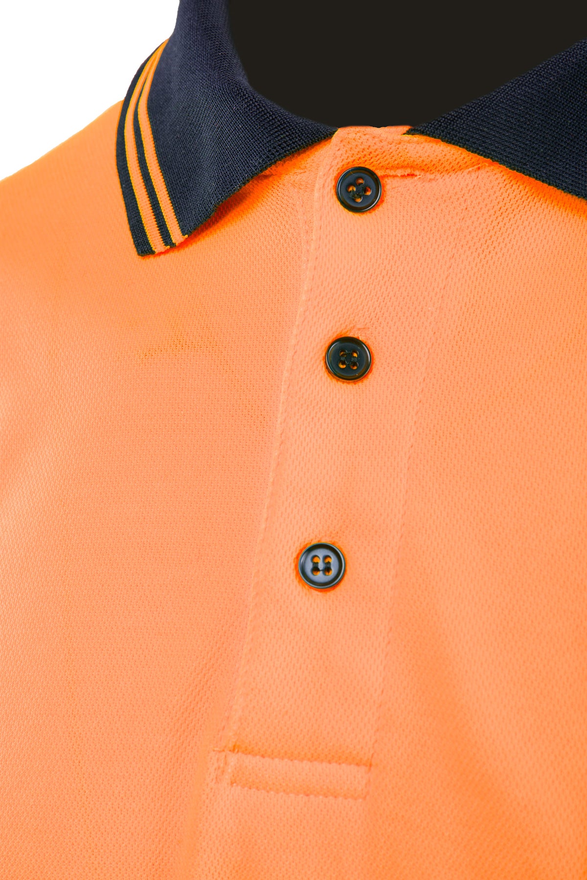 ECO RIVAL POLO SHIRT BLACK/ORANGE