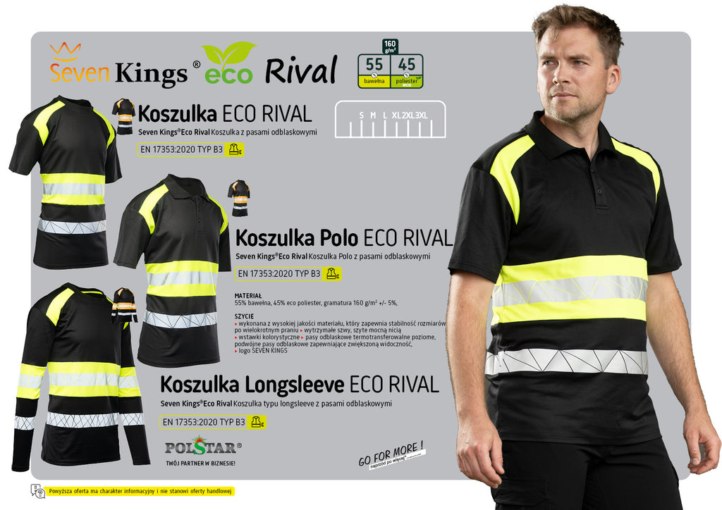 ECO RIVAL T-SHIRT BLACK/YELLOW