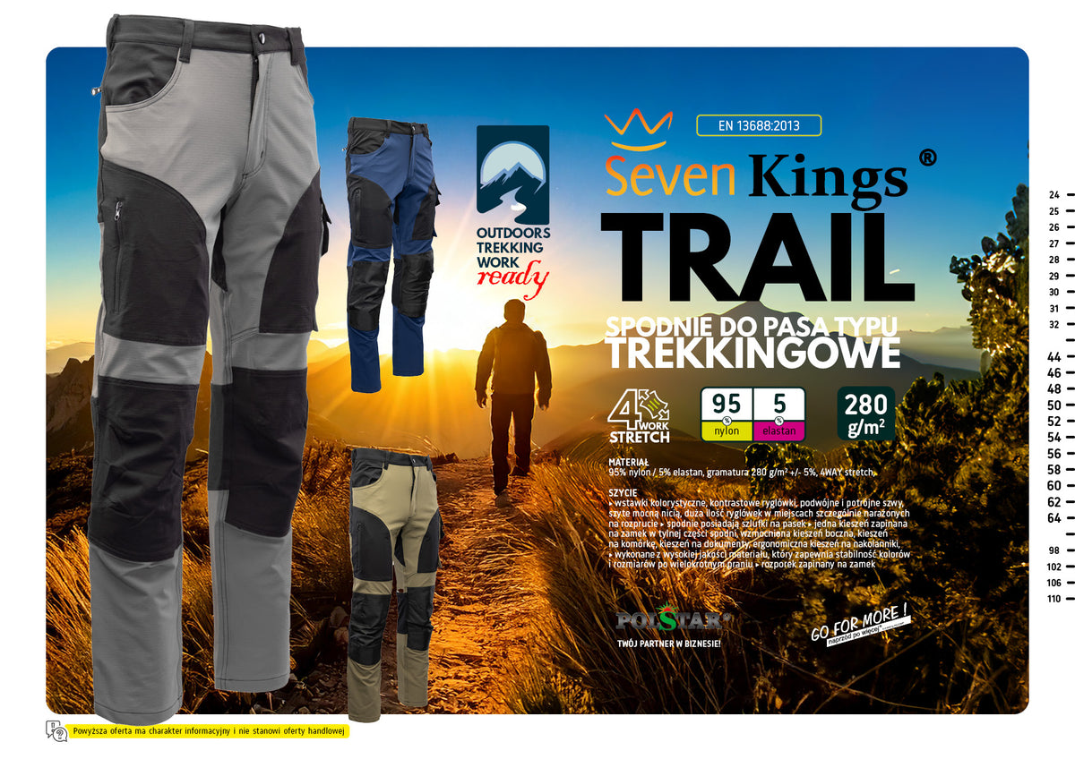 TRAIL TROUSERS WAIST STEEL/BLACK
